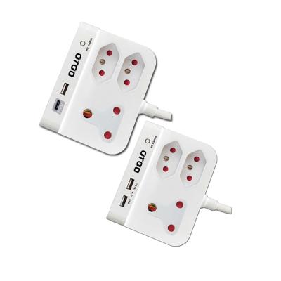 China South Africa Residential/General Purpose Dual Socket Plug In Power Strip 3450W Multi Functional USB Travel Charger Surge Protector for sale