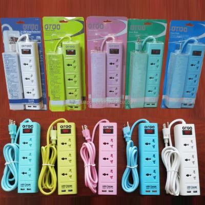 China Residential/Multi-Purpose 3 2 Outlet USB Power Board Plug And Socket Power Extension Socket Electrical Surge Protectors MADE IN CHINA for sale