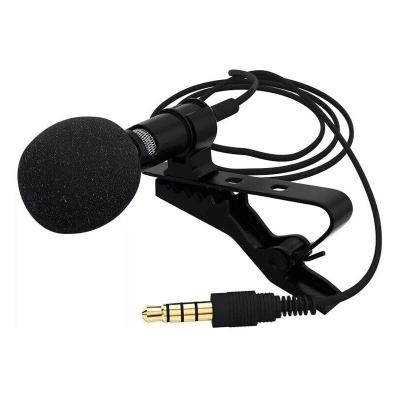 China Detachable Mini Lapel Microphone Portable Lavalier Microphone 3.5mm Cable Clip On Microphone For Phone for sale