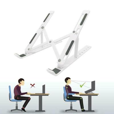 China Adjustable (Height) Universal Laptop Stand Folding Portable Mesh Desktop iPad Stand for sale