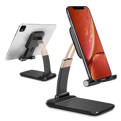 China Universal Adjustable Portable Lazy Stand Holder Plastic Folding Desktop Cell Phone Desktop Mobile Phone Bracket for sale