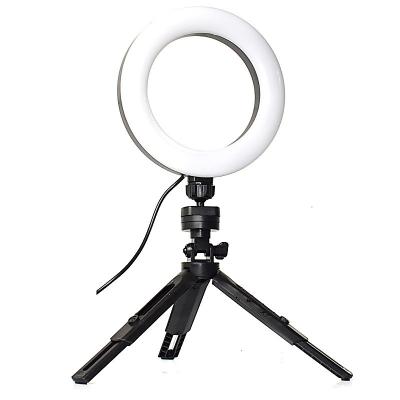 China Mini Mini Tripod Stand K315 6inch Ring Fill Light Dimmable Mobile Phone Holder for sale