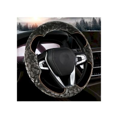 China Keep Warm Universal Car Accessories Comfortable Warm Short Plush Non Slip Steering Wheel Cover for sale