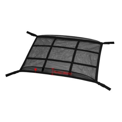 China High Quality Double Layer Fabric Car Interior Storage Bag Tidying Mesh Organizer With Zipper for sale