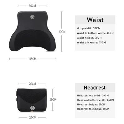 China Wholesale Creative Detachable Elastic Buckle Car Relax Support Memory Foam Seat Neck Headrest Massage Pillow for sale