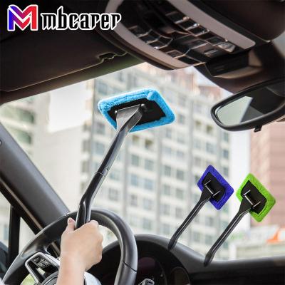 China High Efficiency Car Window Cleaner Brush Kit Windshield Cleaning Wash Tool Inside Interior Auto Glass Wiper With Long Handle Car Accessories for sale