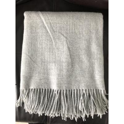 China PORTABLE cashmere throw, cashmere shawl with fringes, good hand feel cashmere blanket for sale