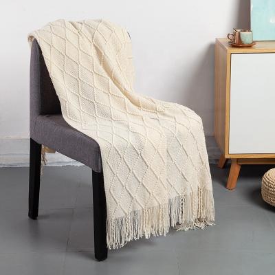 China Factory Price Sofa Single Jacquard Wool Blanket Acrylic Wool Blanket for sale