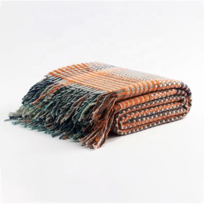 China Plain Woven Plaid Hot Selling Tassel To Throw 100% Blanket NZ Wool Blanket for sale