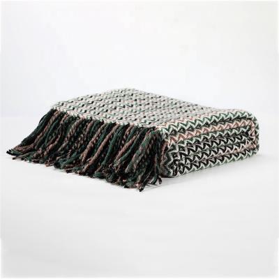 China Wholesale Cheap Custom Wool 50% Polyester Jacquard Print 50% Mexican Wool Blanket for sale