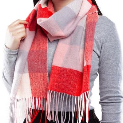 China Wholesale Hot Europe Girls Tassel Scarves Women Solid Color Winter Woolen Custom Scarf for sale