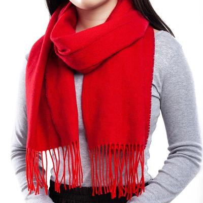 China Europe Autumn and Winter Women's Solid Color Scarves Woolen Scarf Long for sale