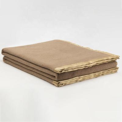 China New Style Solid Color Polyester Flame Retardant Acrylic Blanket Swiss Military Blanket for sale