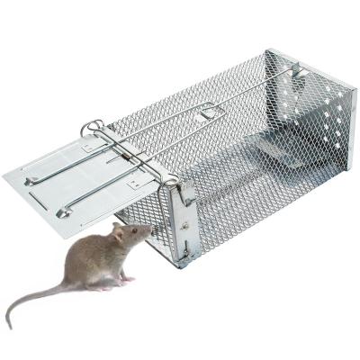 China Hot Sale Disposable Iron Mouse Cage Bait Boxes Rat Mouse Trap Cages for sale