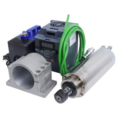 China 2.2kw 220v YFK Water Cooled CNC Spindle Motor 80mm Spindle Holder with Water Pump Kit for sale