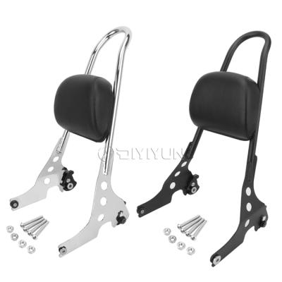 China PVC/PU With Iron Stud Motorcycle Sissy Bar Rear Passenger Backrest Guard For Harley Sportster XL 883 1200 48 72 2004-2020 for sale