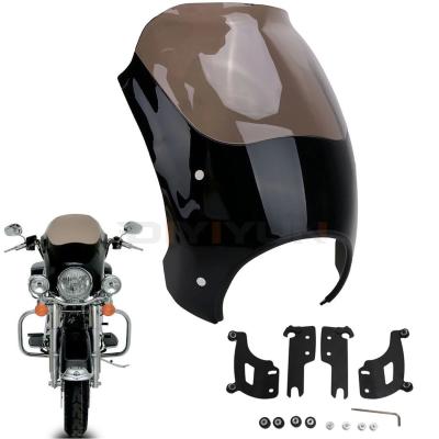 China High Quality Fashion Design Racing Bullet Headlight Fairing Cowl Windshield For Harley Touring Road King 1997-2014 for sale