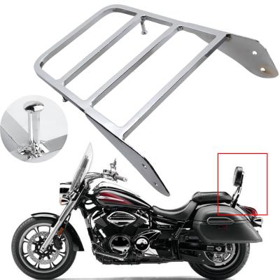 China Stainless Steel Motorcycle Chrome Sissy Bar Luggage Rack For yamaha V-star 400 650 1100 XVS400 XVS650 for sale