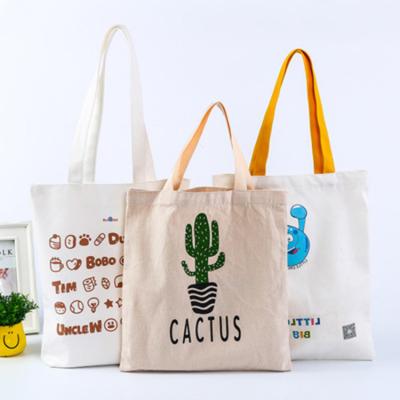 China Plain Eco - Friendly Canvas Bag Promotional Canvas Tote Bags With Custom Printed Logo for sale