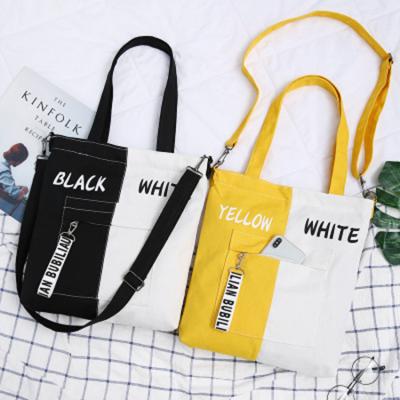 China 2020 High Quality New Women Canvas Simple Cross - Body Shoulder Shopping Bag For Girls Kids for sale