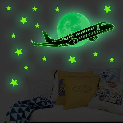 China Hot Durable Custom Flat Decorative Sticker Room Glowing Star Wall Decoration Home Sticker for sale