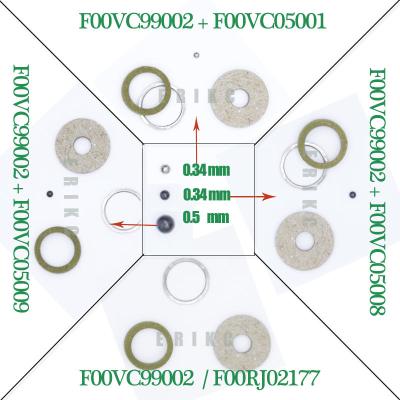 China ERIKC F00VC99002 Common rail fuel injector repair kits F00V C99 002 bosch DIESEL injector repair kits FOOVC99002 for sale