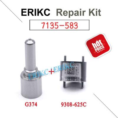 China ERIKC delphi common rail injector repair kits 7135-583 nozzle G374 valve 9308-625C for Ssangyong injector EMBR00301D en venta