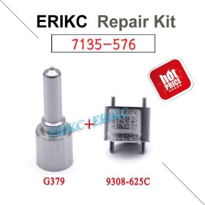 China ERIKC delphi diesel fuel rebuild repair adjust kit 7135-576 nozzle G379 valve 9308-625C for Hyundai injector 28236381 en venta