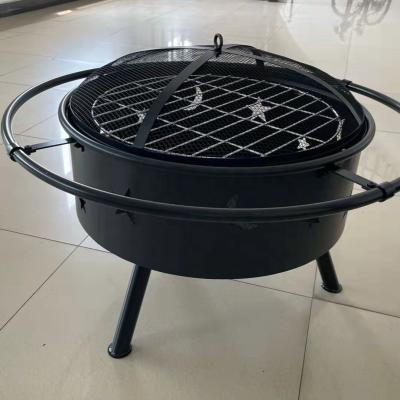 China Firewood burning outdoor portable yard/garden log fire wood burnding pit with BBQ grill for sale