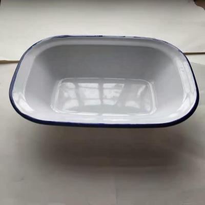 China Traditional Butter Dish Food Container Quantity Enamel OEM Customized Logo Pattern Technical Plate Pcs Irregular Color Eco Feature for sale