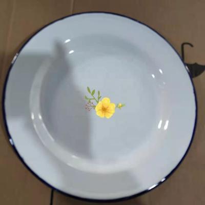 China Viable Hot Sales Eco Friendly Enamel OEM Customized White Irregular Logo Dish With High Quality And Ceramic Porcelain Dinner Dish for sale