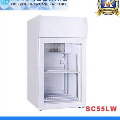 China Portable Cooler&warmer 55L Showcase Display Electric Fridge For Drinking 55L for sale