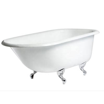 China White Enameled Classic Free Standing Clawfoot Bathtub Sanitary Freestanding Tub 1.53m for sale