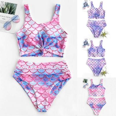 China 2020 Women Swimwear Bikini Sets Fish Scale Anti-UV Gradient Printing Bikinis Women Swimwear for sale