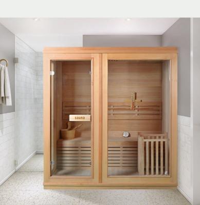 China Traditional Custom Indoor Wooden Computer Control Panel Steam Sauna Dry Room For Sale for sale