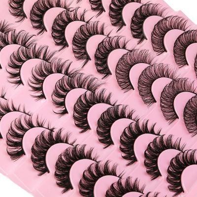 China 2022 New Products Natural Luminous Butterfly Colored Lashes False Russian Mink Strip Lashes Party False Volume Lashes for sale