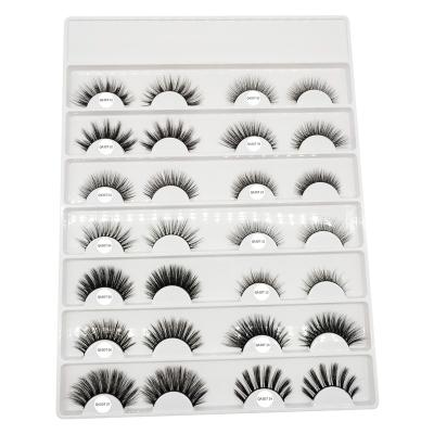 China Long Natural Faux 3D Mink Lashes Synthetic Eyelashes Extensions Wholesale Seller With Custom Eyelash Packaging Box for sale