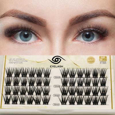 China Diy Group Natural High Quality Super Soft Individual Long Eyelashes Segmented Eyelashes for sale