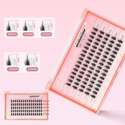 China Handmade Group Lash Self Grafting Segmented Eyelash Long New Design Wholesale Diy Natural Eyelash Extension for sale