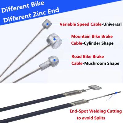 China Reliable Stainless Steel Brake Cable Bicycle Stainless Steel 1.5mm With Zinc Head for sale