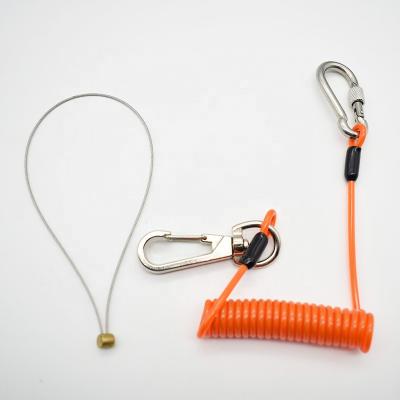 China Galvanized Steel Spring Wire Rope Tool Safety Lanyard Cable Factory Wire Rope Sling for sale