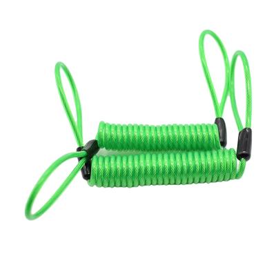 China Galvanized Steel Custom 5mm TPU Coated Spring Safety Manufacturer Lanyard Safety Coiled Rope for sale