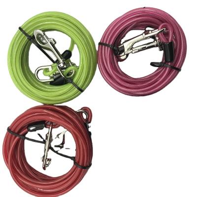 China Plastic Coated Steel Wholesale High Tensile Plastic Coated Larger Wire Rope Pet Rope Hoist Rope for sale