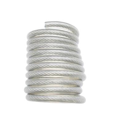 China Nylon Coated Stainless Steel Safety Cable Wire Rope Locking Wires Spring Coiled Wire Rope for sale