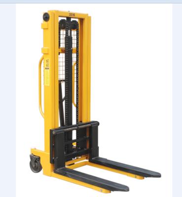 China Hotels Manual Forklifts Hydraulic Lift Hydraulic Portable Pallet Stacker for sale