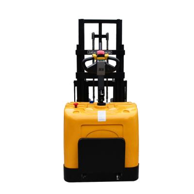 China Hotels Electric Forklift 2 Ton Fully Automatic Hydraulic Lifting Forklift Lifting and Unloading 1t Electric Small Stacker for sale