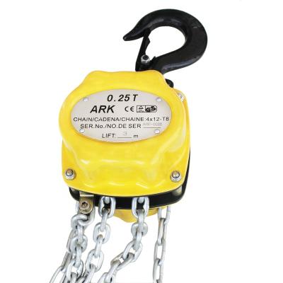 China Hotels DE Type Mini Chain Block With Auto Locking Lifting Device 250Kg Crane for sale