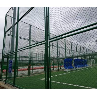 China Low-carbon steel wire/iron wire/galvanized wire Cheap PVC Coated Zinc Tennis Court Used Chain Link Fence  basketball volleyball  football  court  for export for sale