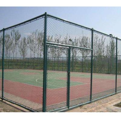 China Low-carbon steel wire/iron wire/galvanized wire High quality 4m high Sport Fence  PVC Coated Zinc Tennis Court football Chain Link Fence Farm Fence for export for sale