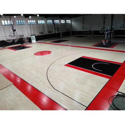 China Maple  panel  High Quality wooden basketball court flooring  basketball court wood type for export for sale